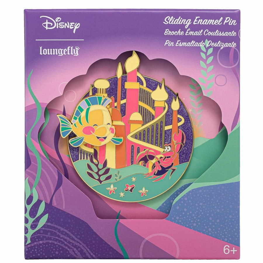 Accessories * | Disney The Little Mermaid Ariel Castle Collector Box Sliding Enamel Pin Loungefly Shop