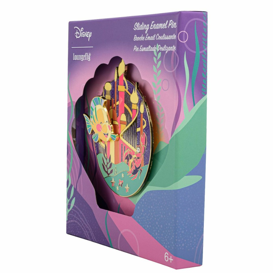 Accessories * | Disney The Little Mermaid Ariel Castle Collector Box Sliding Enamel Pin Loungefly Shop