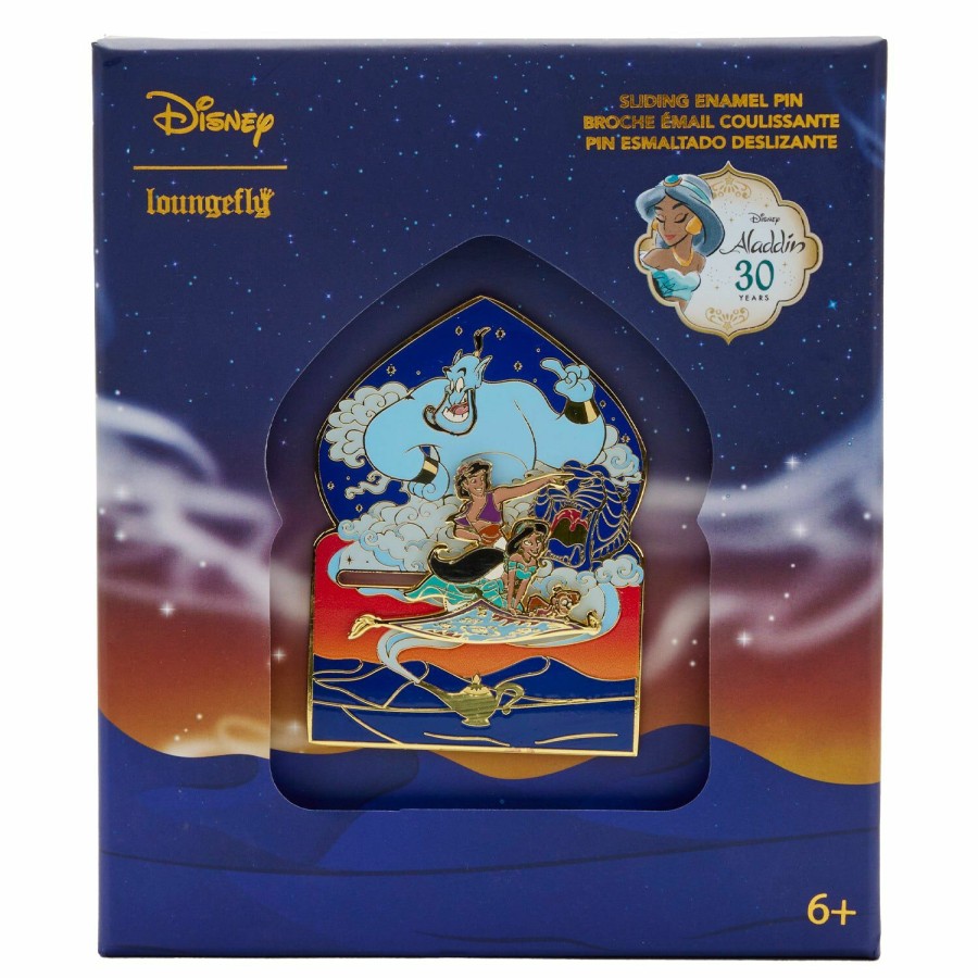 Accessories * | Aladdin 30Th Anniversary Sliding Pin Loungefly High Quality