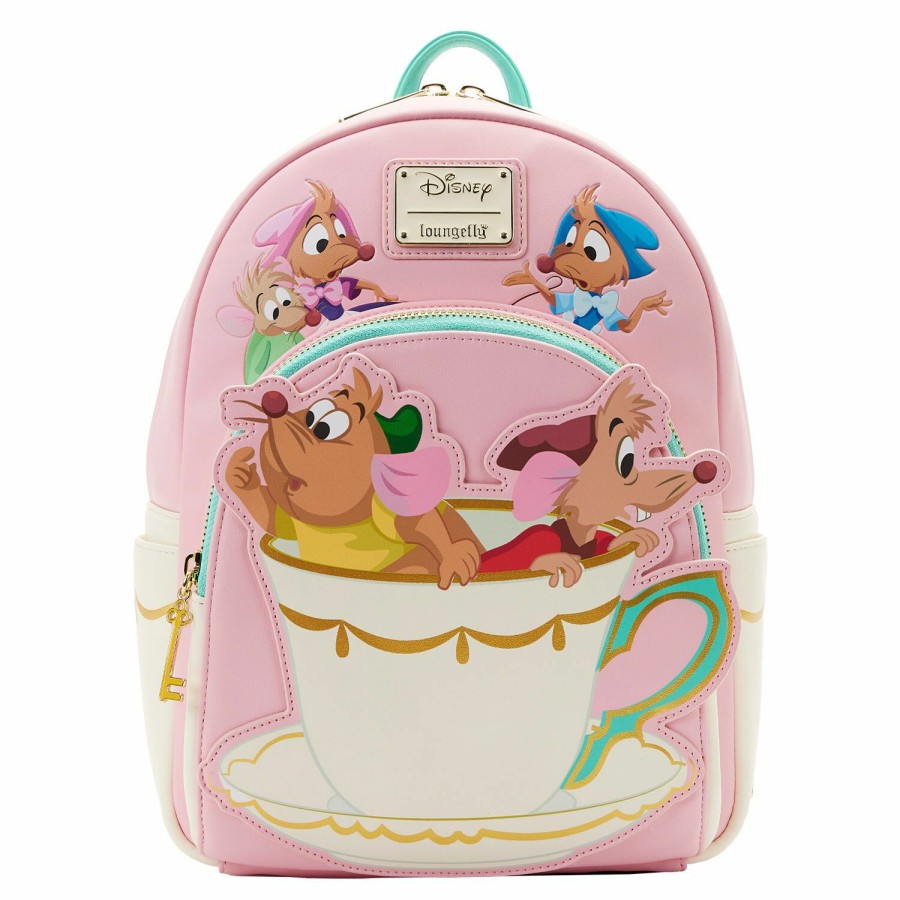 Handbags & Wallets * | Cinderella Gus And Jaq Teacup Mini Backpack Loungefly Exquisite Gifts