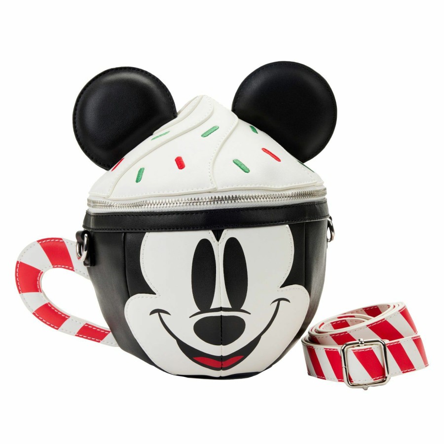 Handbags & Wallets * | Exclusive Mickey Mouse Hot Cocoa Crossbody Bag Loungefly Clearance