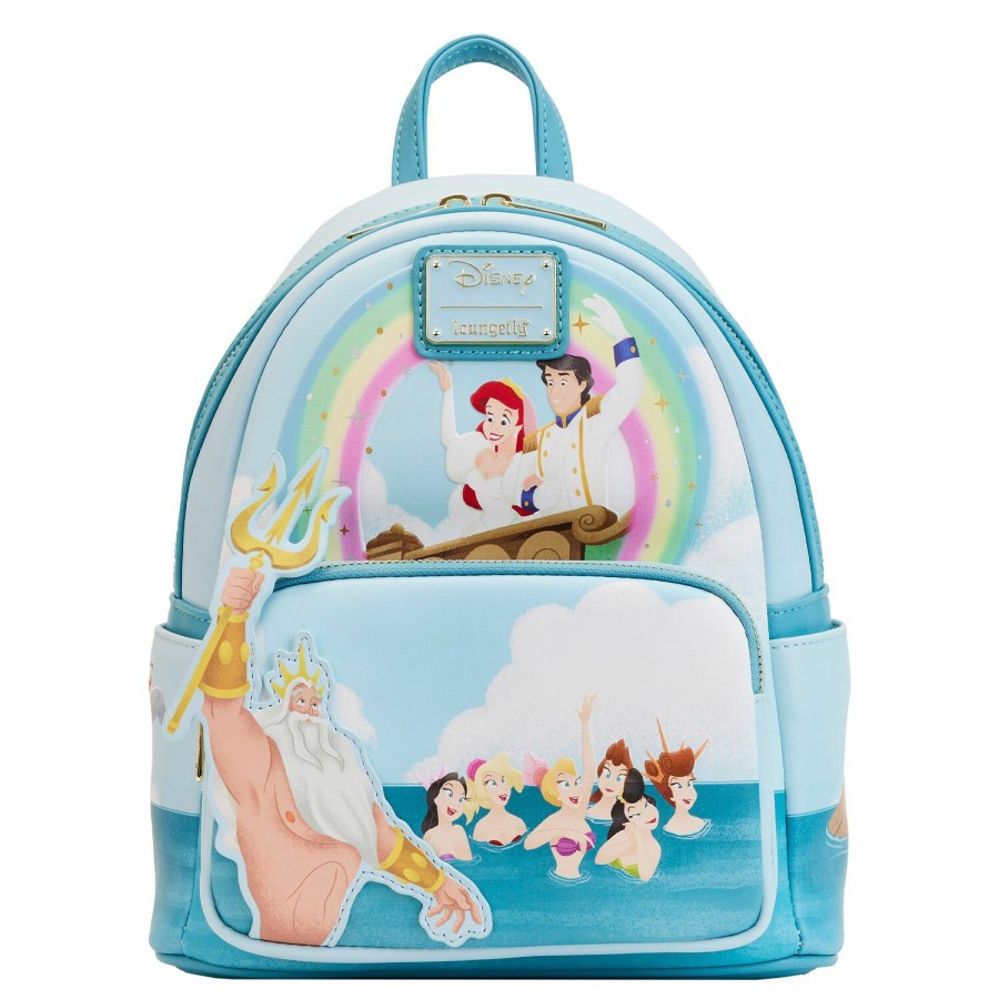 Handbags & Wallets * | The Little Mermaid Triton'S Gift Mini Backpack Loungefly Special