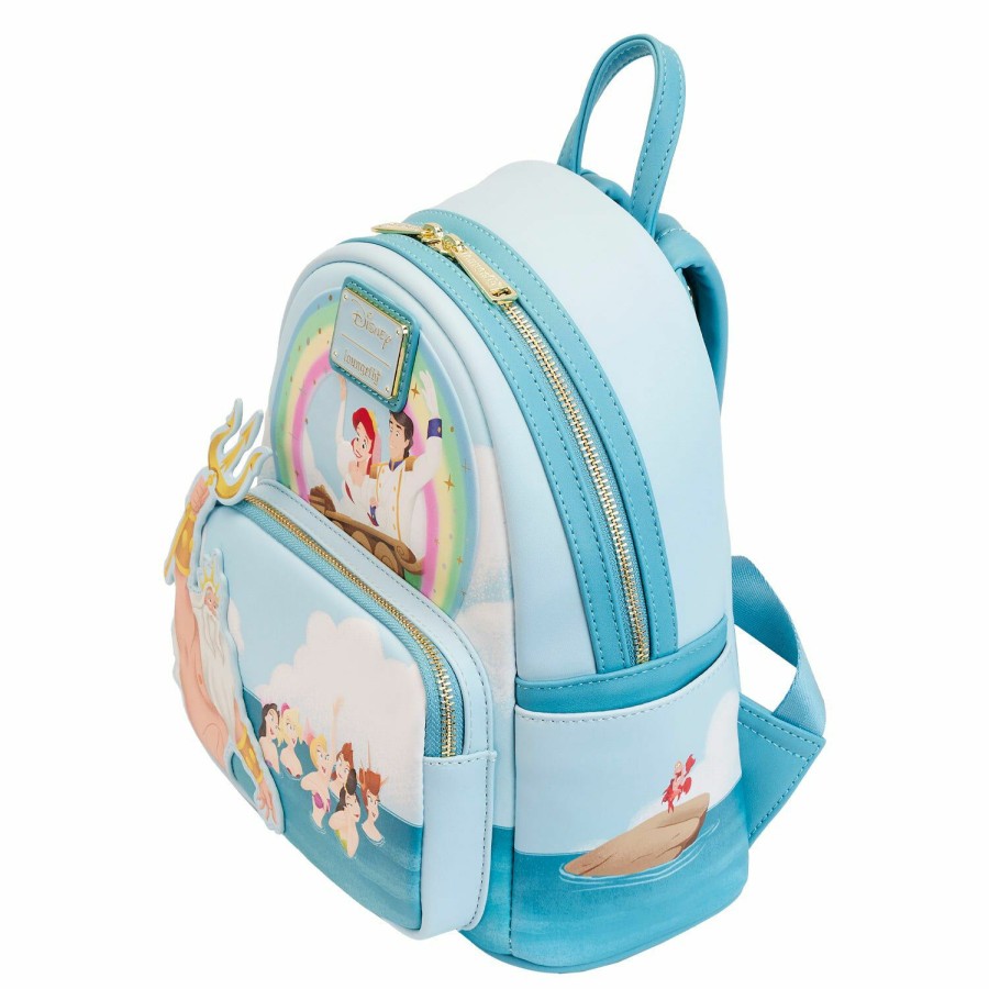 Handbags & Wallets * | The Little Mermaid Triton'S Gift Mini Backpack Loungefly Special