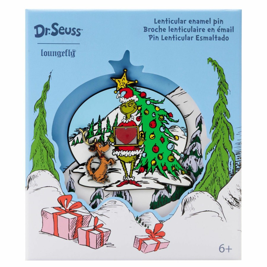 Accessories * | Dr. Seuss' How The Grinch Stole Christmas! Lenticular Pin Loungefly Typical Style