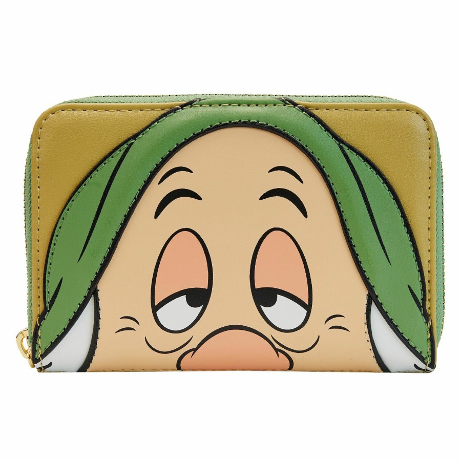 Handbags & Wallets * | Exclusive Snow White And The Seven Dwarfs Sleepy Zip Around Wallet Loungefly Fashionable