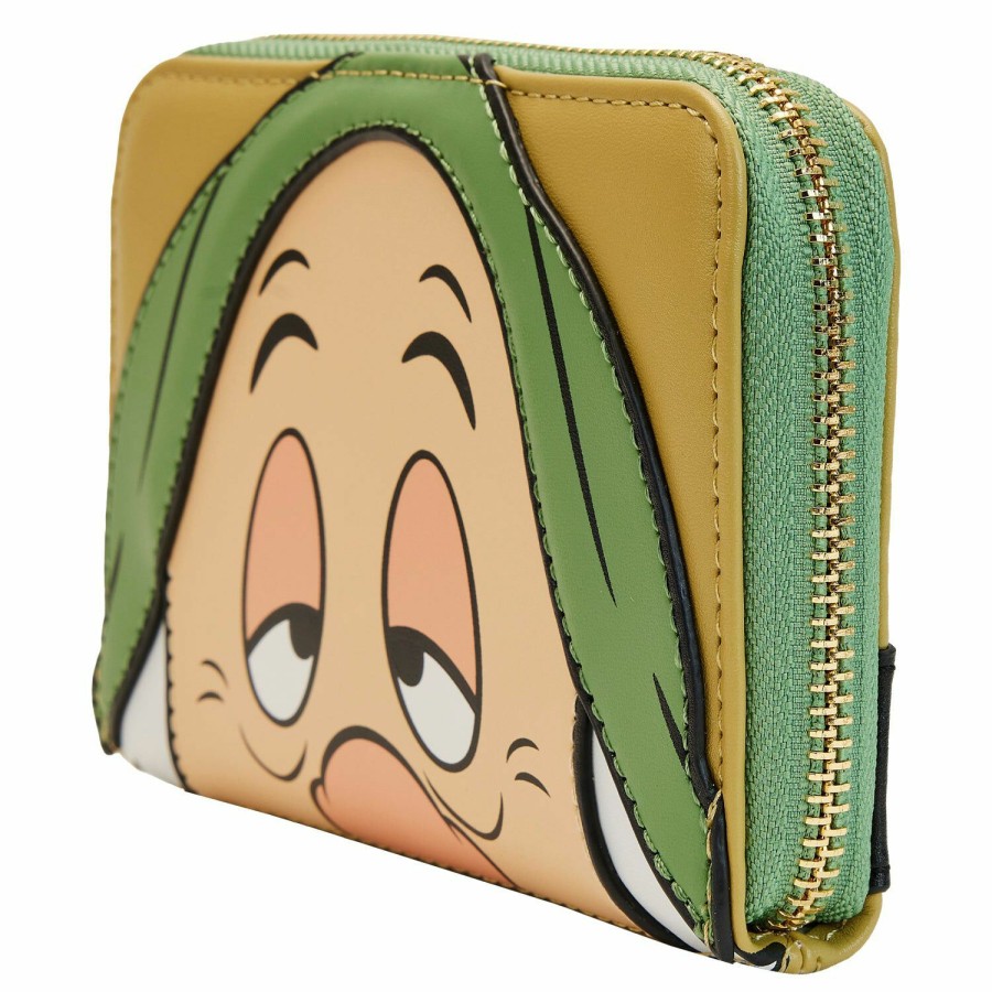 Handbags & Wallets * | Exclusive Snow White And The Seven Dwarfs Sleepy Zip Around Wallet Loungefly Fashionable