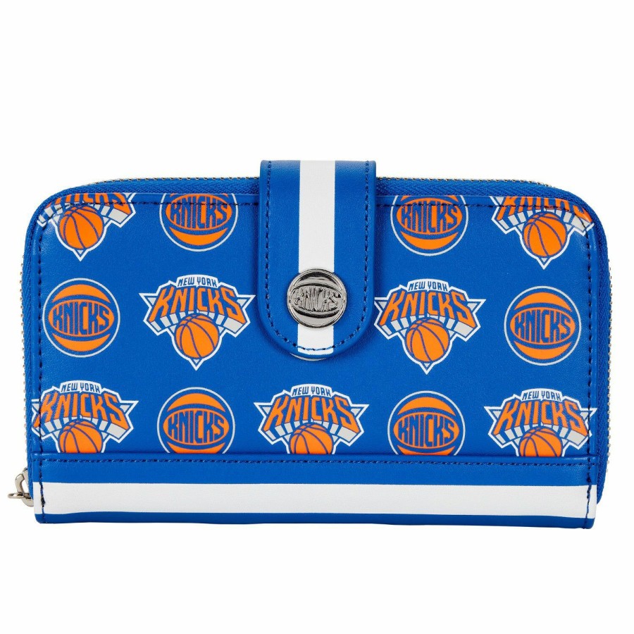 Handbags & Wallets * | Nba New York Knicks Logo Zip Around Wallet Loungefly Exclusive