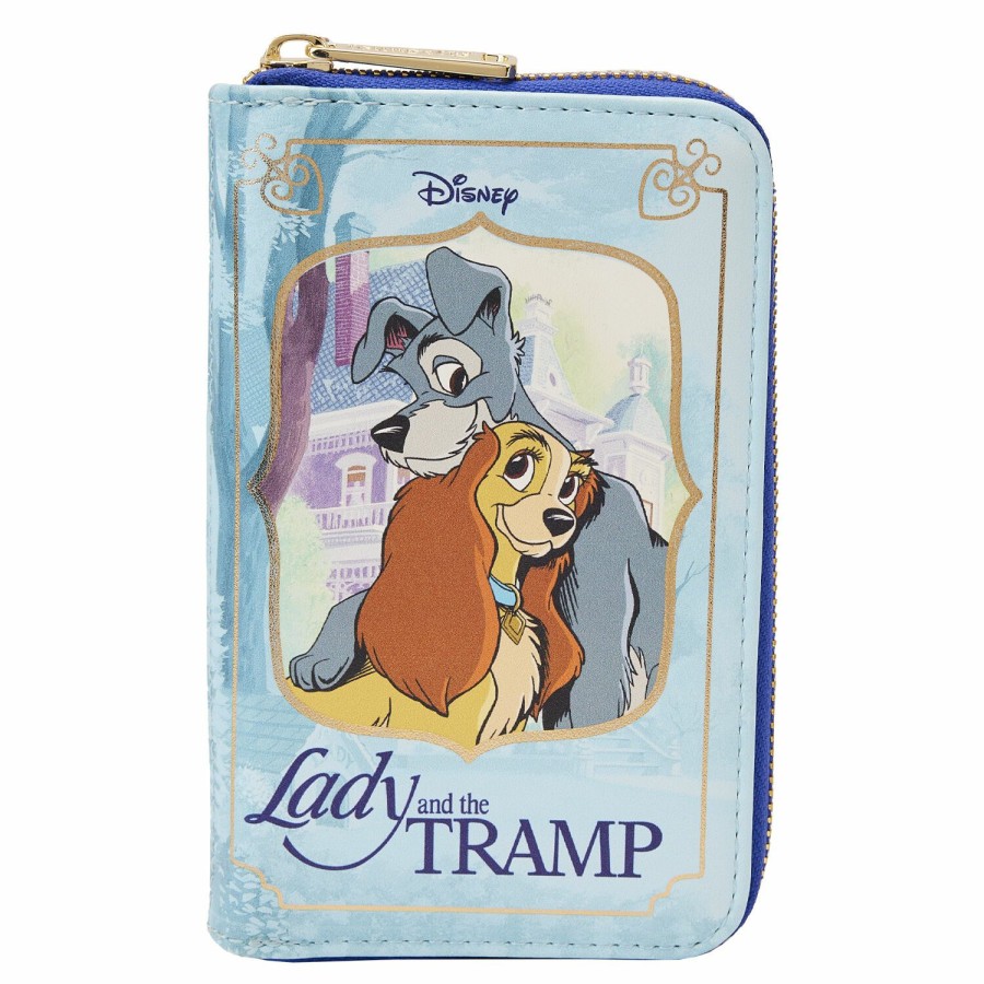 Handbags & Wallets * | Lady And The Tramp Book Zip Around Wallet Loungefly Outlet