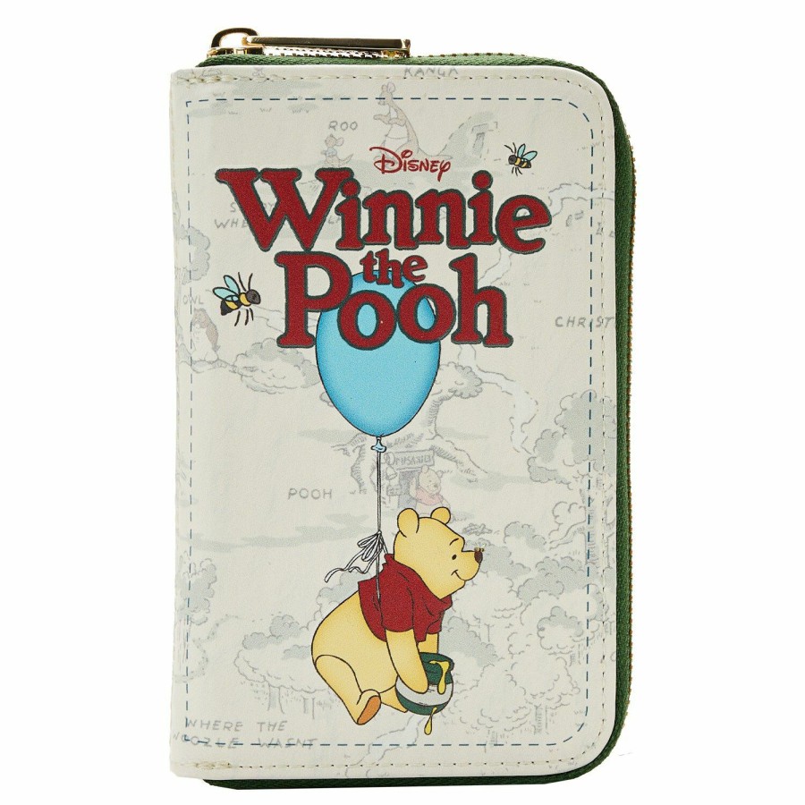 Handbags & Wallets * | Winnie The Pooh Classic Book Cover Zip Around Wallet Loungefly Discount Sale