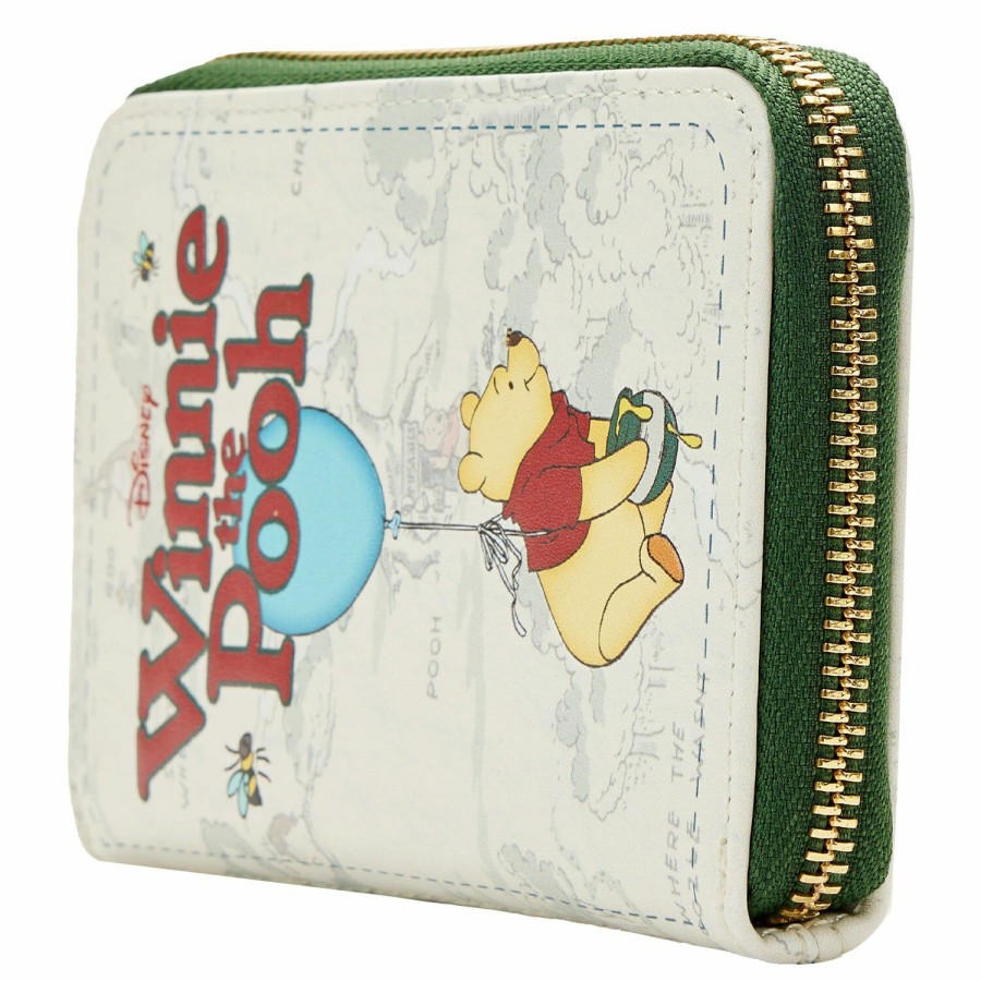 Handbags & Wallets * | Winnie The Pooh Classic Book Cover Zip Around Wallet Loungefly Discount Sale