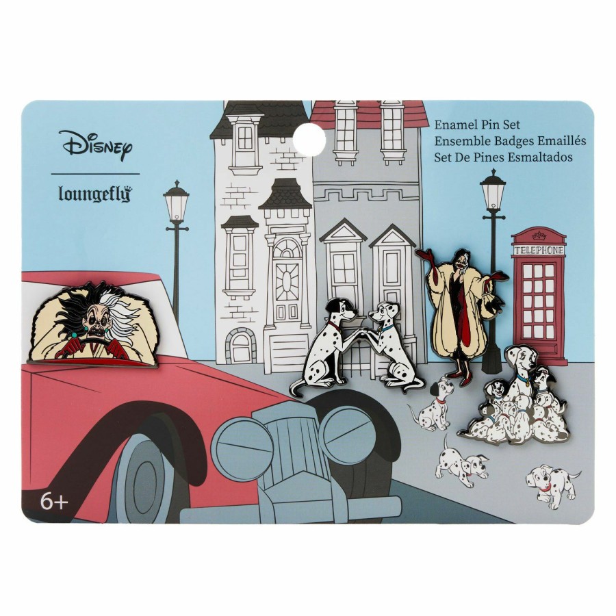 Accessories * | 101 Dalmatians 4Pc Pin Set Loungefly Featured